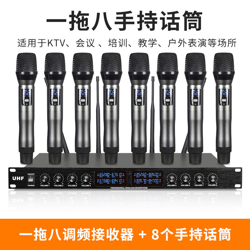 Tmd/ワイヤレスマイクは、2つの周波数変調u段bluetooth家庭用歌唱マイク公演会議をドラッグします|undefined