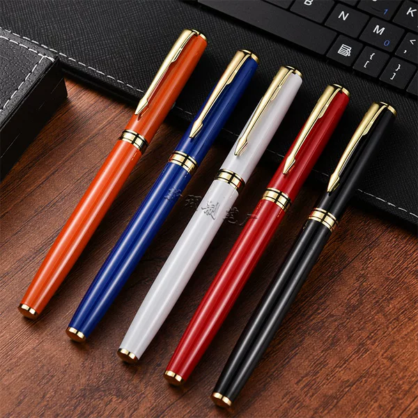 Wholesale Black Gel Pen Business Gift Pen Metal Signature Pen Meeting Advertising Pen Ball Pen Ink Pen logo