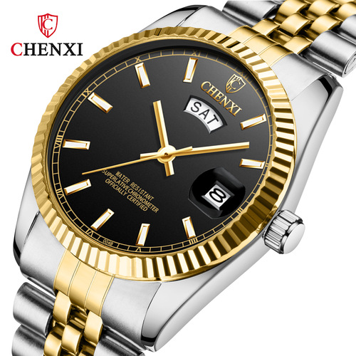 wristwatch men luminous watch dawn men's watch wholesale business watch men's double calendar quartz watch