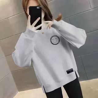 清仓捡漏外贸妈妈装中老年保暖加绒加厚长袖圆领卫衣女印花上衣