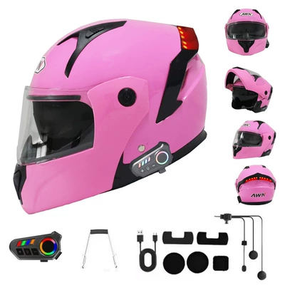 helmet for electric motorcycle riding, Motosiklet kaskı (dəbilqə) - pink