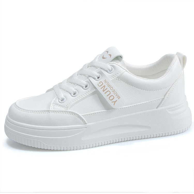 Little White Shoes Women's Ins Tide 2025 Versatile Fashion Board Shoes Student Muffin Flat-bottomed Casual Sports Shoes_voghion.com