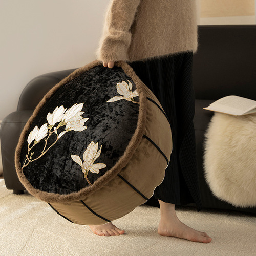 [Mulan Pouf] New Chinese style bay window futon removable and washable lazy sofa tatami cushion floor non-collapse cushion