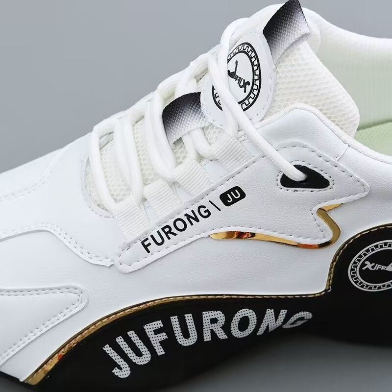 Chaussures pour hommes, baskets blanches unisexes épaisses, chaussures de sport tendance pour le printemps, style populaire sur TikTok, chaussures de papa pour couples_voghion.com