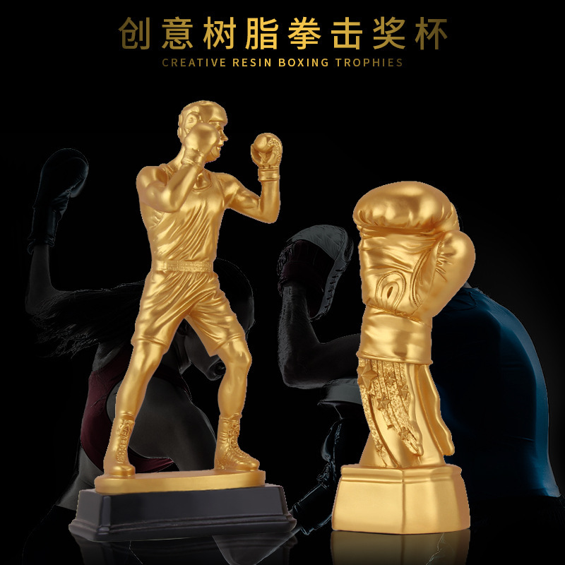 Resin Crafts, Sports Series Boxing Gloves, Home Decorations, Office Decorations, Creative Gifts, Trophy