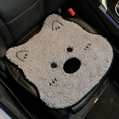 Seat cushion, seat cover — Seat Cushion - winter-plush-west-highland-cute-puppy-gray-front-seat-cushion-single-no-specifications