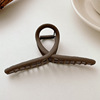 Fashionable big metal elegant crab pin, acrylic brand shark, hairgrip from pearl, light luxury style