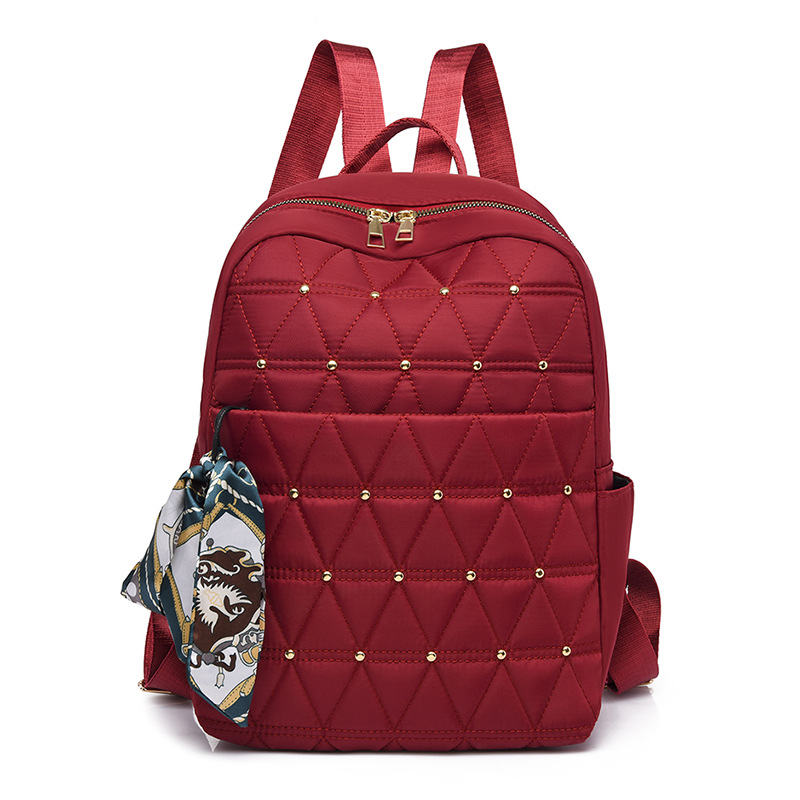Bolsos para mujer 2022 nueva mochila Oxford casual para mujer, remaches de moda, mochila para estudiantes de secundaria de gran capacidad, mochila escolar