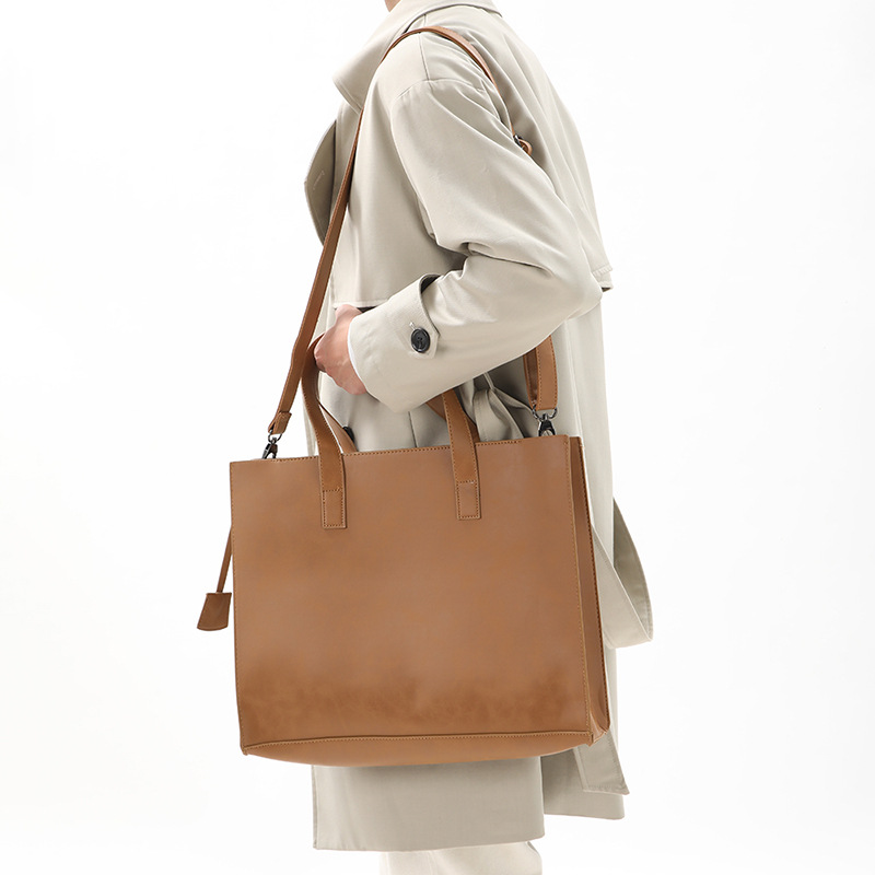 Version coréenne du sac pitot polyvalent en PU à la mode pour les déplacements quotidiens, sac à main à bandoulière simple à fermeture éclair, sac à dos à bandoulière pour hommes et femmes_voghion.com