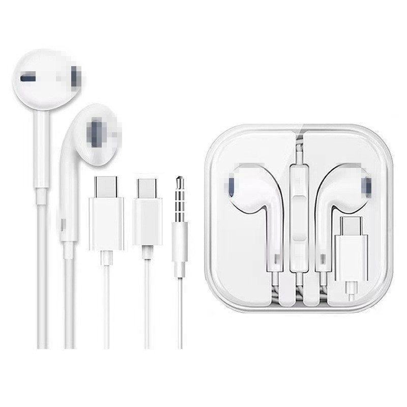 iPhone用有線コントロールBluetoothヘッドセット、Apple/Android/Huawei対応、有線直接接続タイプCインイヤーヘッドセットに適しています。|undefined