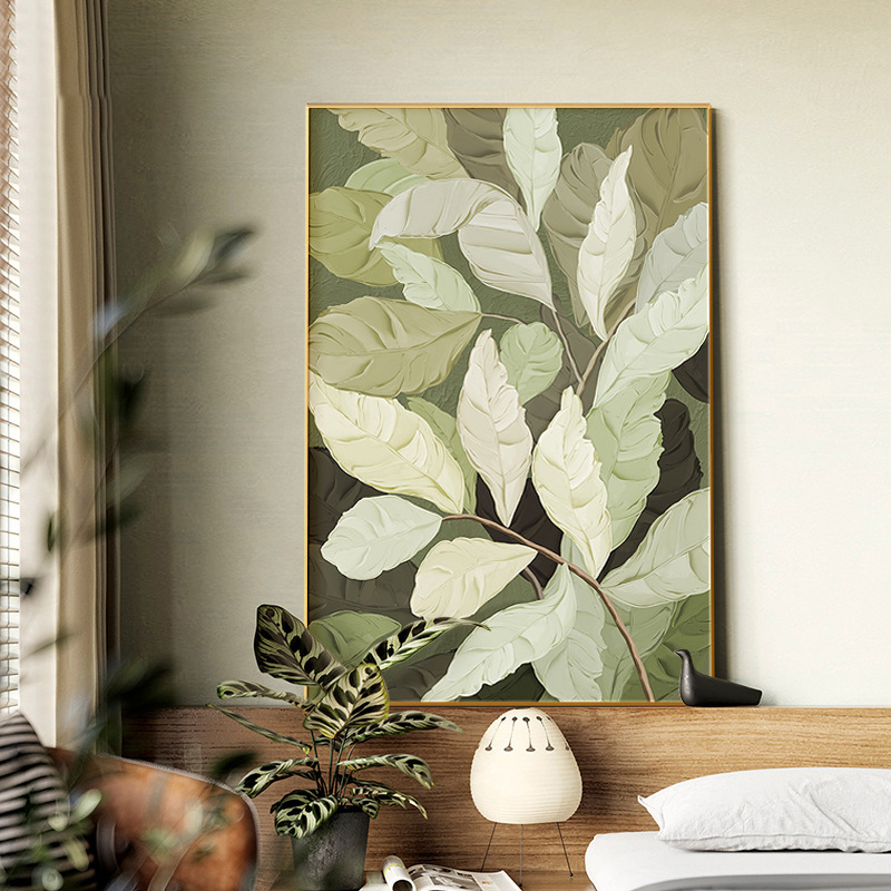 Quiet Style Living Room Decorative Painting Oil Painting Modern Advanced Sense Entrance Texture Painting Ancient Style Sofa Background Wall Hanging Painting