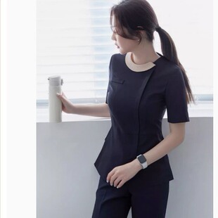 Korean-style nurse clothes summer hand washing clothes short-sleeved doctor's clothes surgical clothes women's beauty salon overalls operating room hand washing clothes