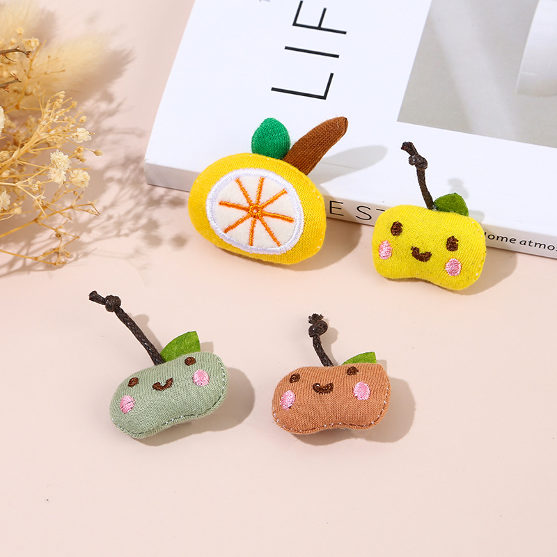 新款胸针充棉水果发饰配饰 diy卡通毛绒围巾装饰品箱包服装辅料