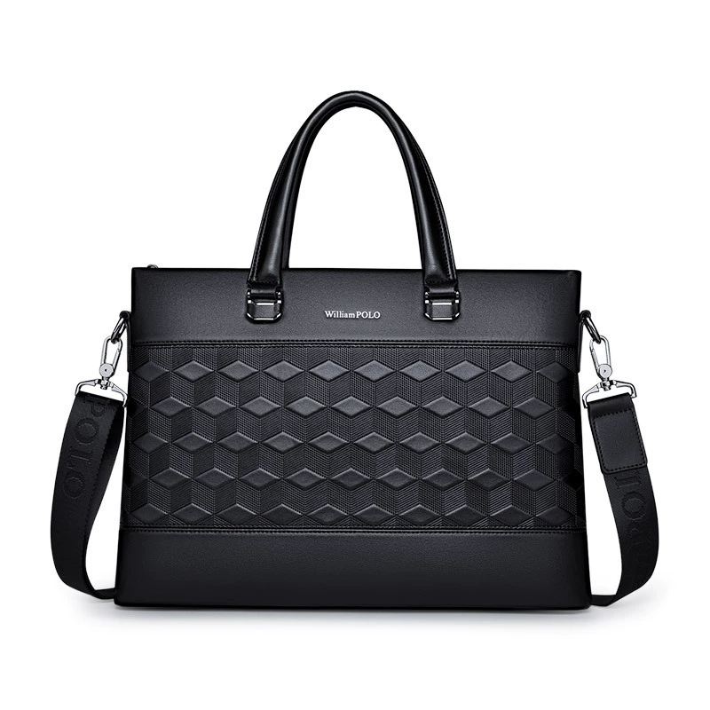 英皇保罗 Laptop for documents, men's capacious bag strap, men's style, business version, genuine leather