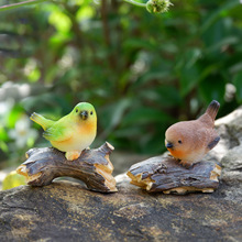 花园庭院阳台仿真小鸟树脂工艺品摆件 微景观迷你园艺假山饰品