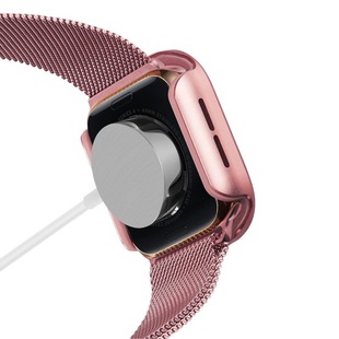 For Apple Watch 456789 Generation TPU Zinc Alloy Protective Case iWatch SE Metal Case Frame Anti-drop