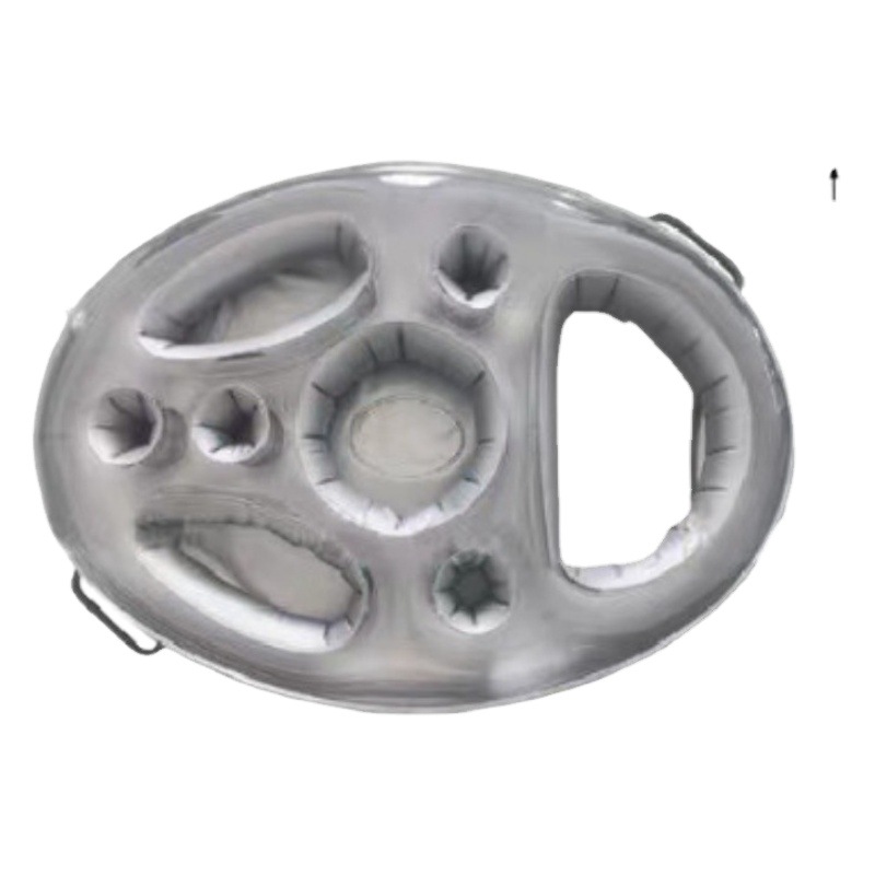 Protección del Medio Ambiente de la fábrica PVC inflable soporte de bebidas asiento poroso teléfono móvil agua inflable cama hielo piscina cena placa