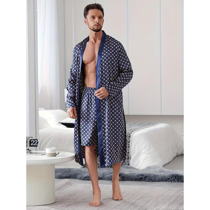 N2845 Dropshipping Aliexpress Amazon Cross-Border New Men's Home Clothes Printed Men's Pajamas