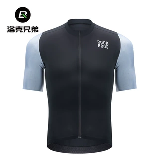 洛克兄弟骑行服短袖上衣山地公路车运动自行车服轻薄透气男款夏季