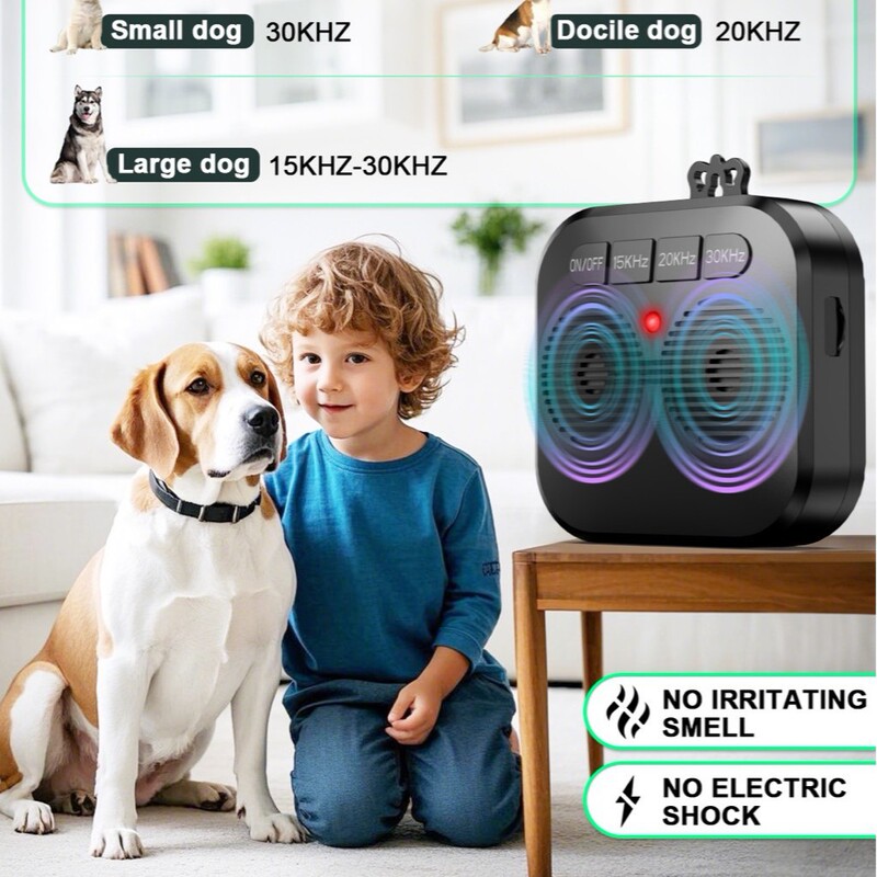 新款超声波止吠器 室内户外驱狗器 双超声波头|undefined