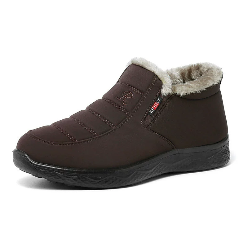 Winter boots, insulated ankle boots, unisex plus sizes, faux‑fur lining