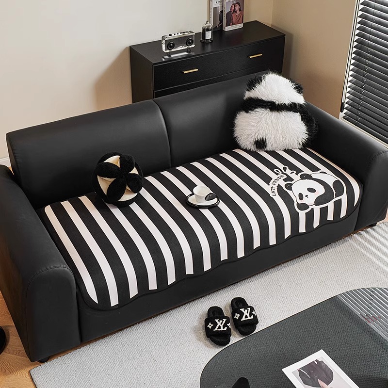 Cojín de sofá de dibujos animados de forma especial 2025 nuevo estilo Four Seasons Universal Una cubierta de tela antideslizante de fila recta de chenilla