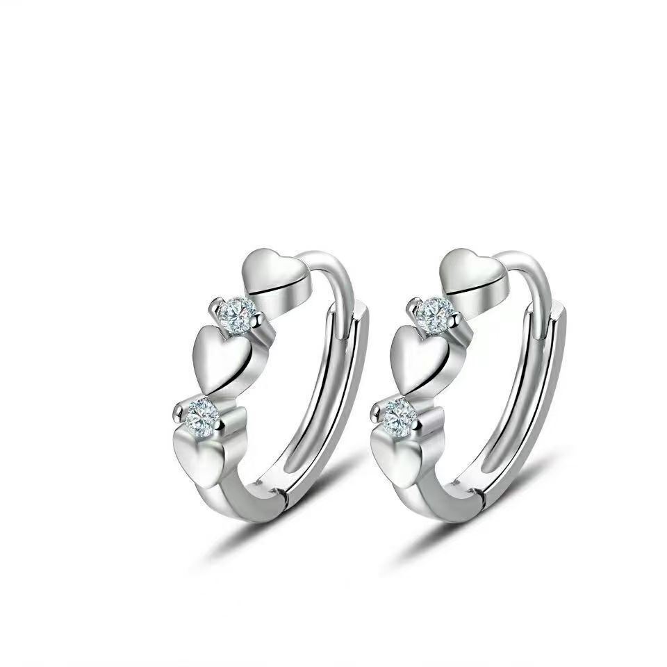 Deseo nuevo amor Zircon incrustado pendientes de nicho de diseño de alta sensación de auriculares ligeros de lujo auriculares al por mayor