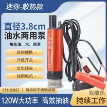 电动抽油泵12V柴油泵24V220v抽水泵3.9cm超细潜水两用自吸油抽子