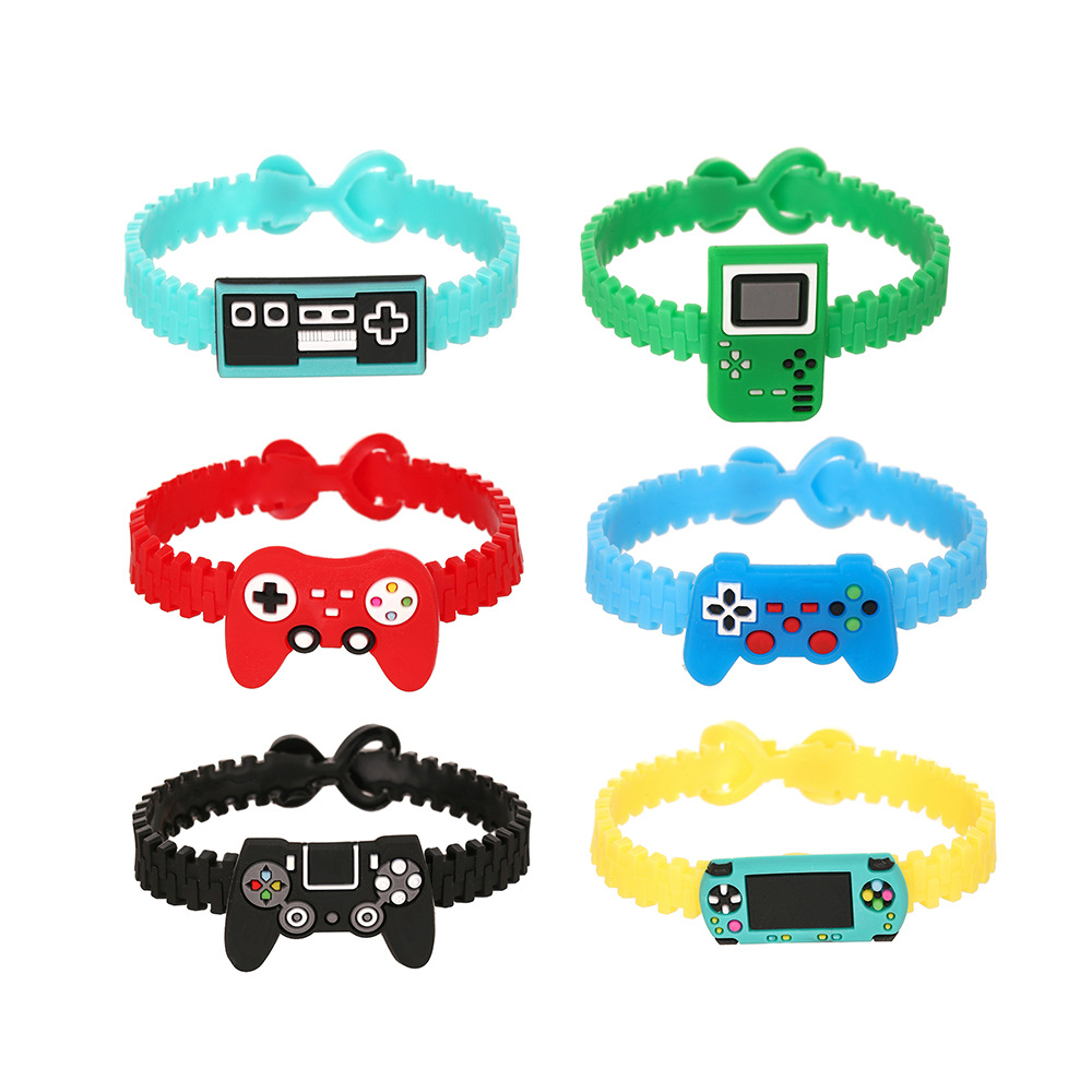 Factory Direct Sales European and American Game Bracelets Pvc Cartoon Wristband Game Console Kidsren's Bracelet Jewelry