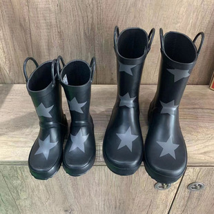New Spring Rainy Day Children Parent-child Rain Shoes Snow Play Snow Boots Non-slip Waterproof Fashion Outdoor Mid-tube Shoes