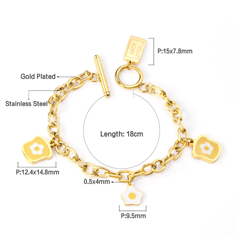 Cute Cartoon Stainless Steel Bracelets