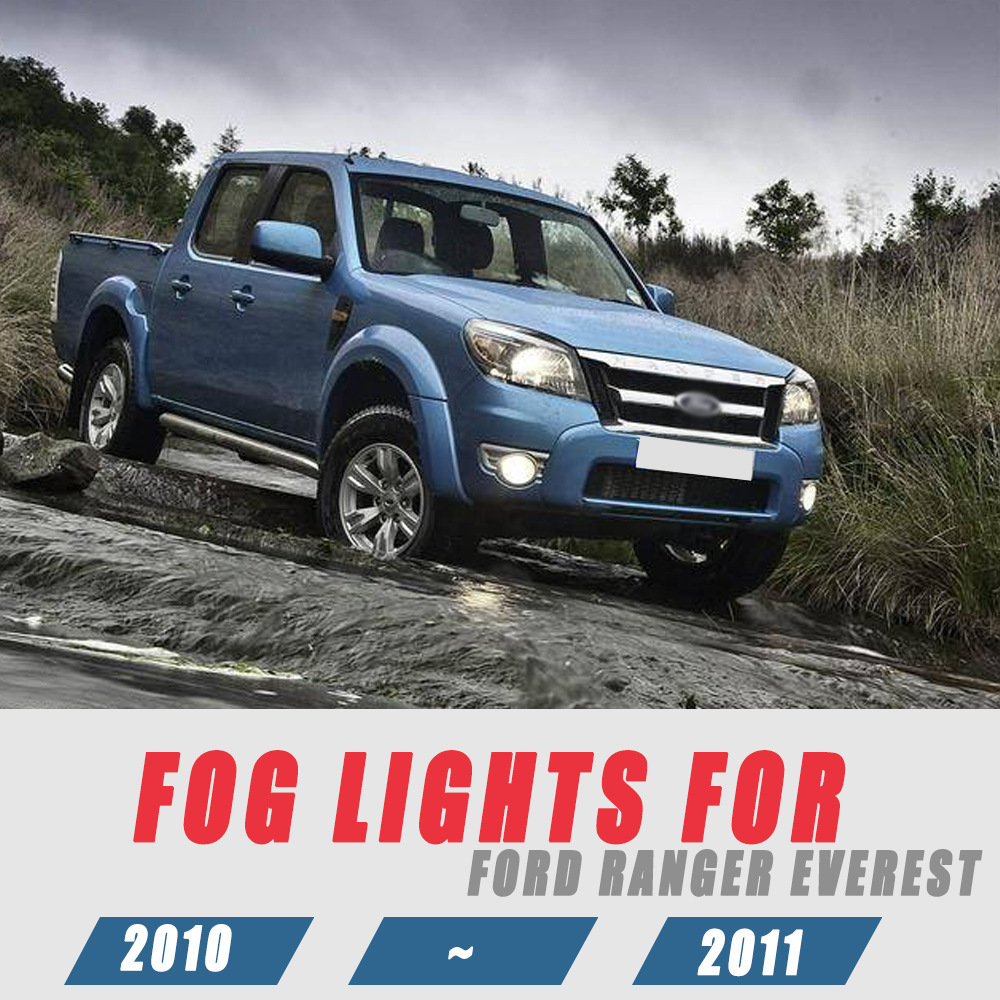 Aplicable a Ford 09 / 10 / 11 / 12 Ranger Asamblea de lámpara de niebla delantera Lámpara de conducción diurna Lámpara de barra frontal