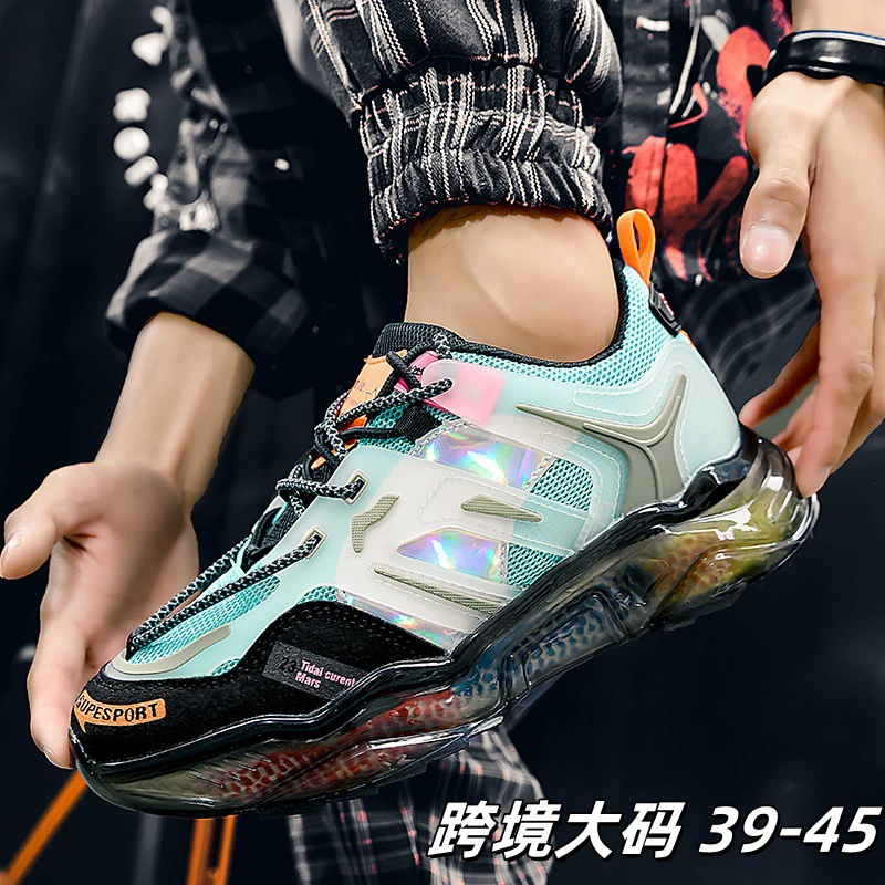 39-45 кроссовки Мужская обувь Летняя передняя обувь для бега на толстой подошве Молодежная сеть Red Jelly Dad обувь оптом
