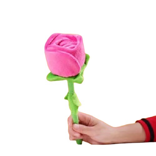 Selected Rose Quartz Massage Stick, Back Scratcher, Soft Plush Toy, Rose Quartz Massage Rod, Valentine's Day Flower Bouquet, Multiple Colors Available