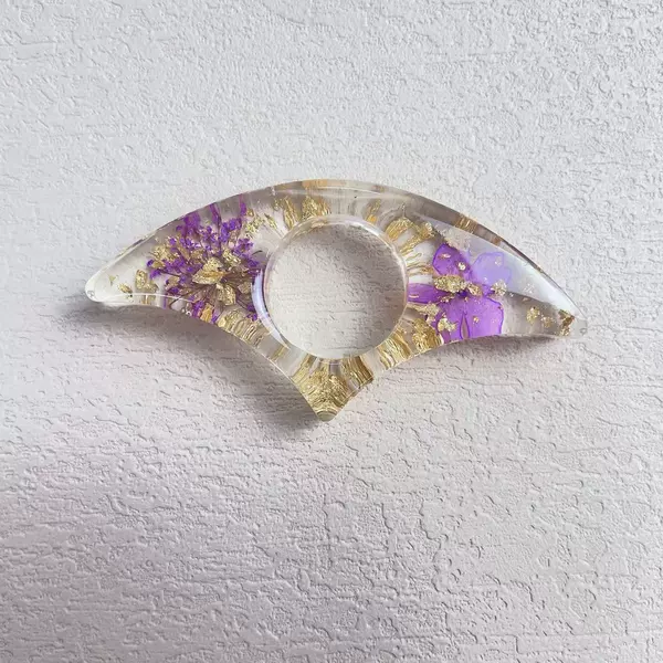 4 fan-shaped purple beauty cherry blossoms