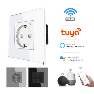 Cross-border foreign trade smart WiFi socket tuya European gauge remote wireless control smart wall socket home concealed