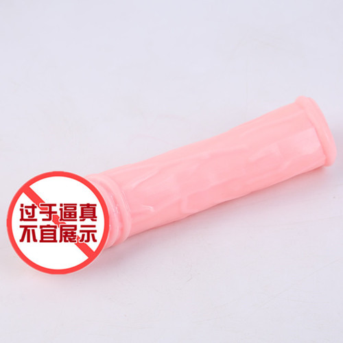 Male penis condom, transparent flesh color, lengthened and thickened, crystal wolf braces, adult sex toys, couple toys