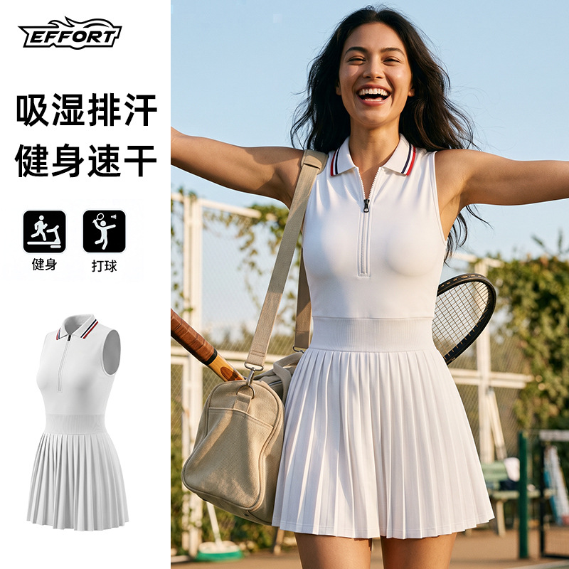 Tennis Skirt Set for Women, Outdoor Sports Dress, Cool Tennis Wear, Golf Quick-Dry Clothing, Badminton Short Skirt