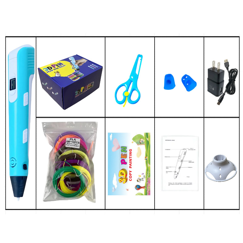 Fábrica directa de impresión 3D pincel infantil puzzle pincel DIY arte tridimensional creación de graffiti pincel explotador transfronterizo