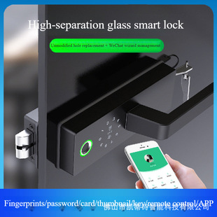 Frameless Glass Door Fingerprint Combination Lock Handlelock