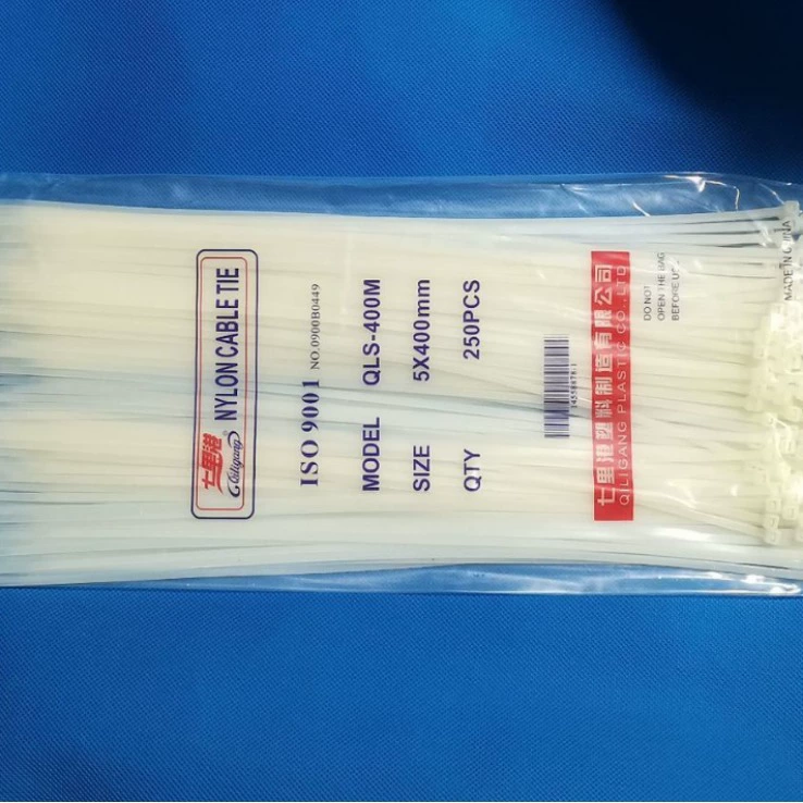 Прямые продажи с фабрики, подлинный новый материал, 5*400 мм, самоблокирующаяся черно-белая нейлоновая стяжная проволока