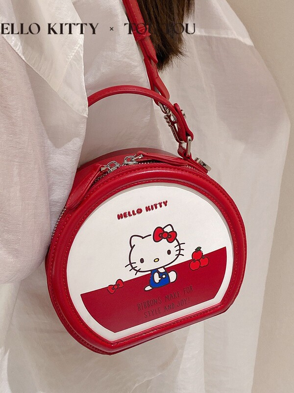 TOUTOU三丽鸥HelloKitty高级感手拎包卡通手机包小圆包单肩斜挎包|undefined