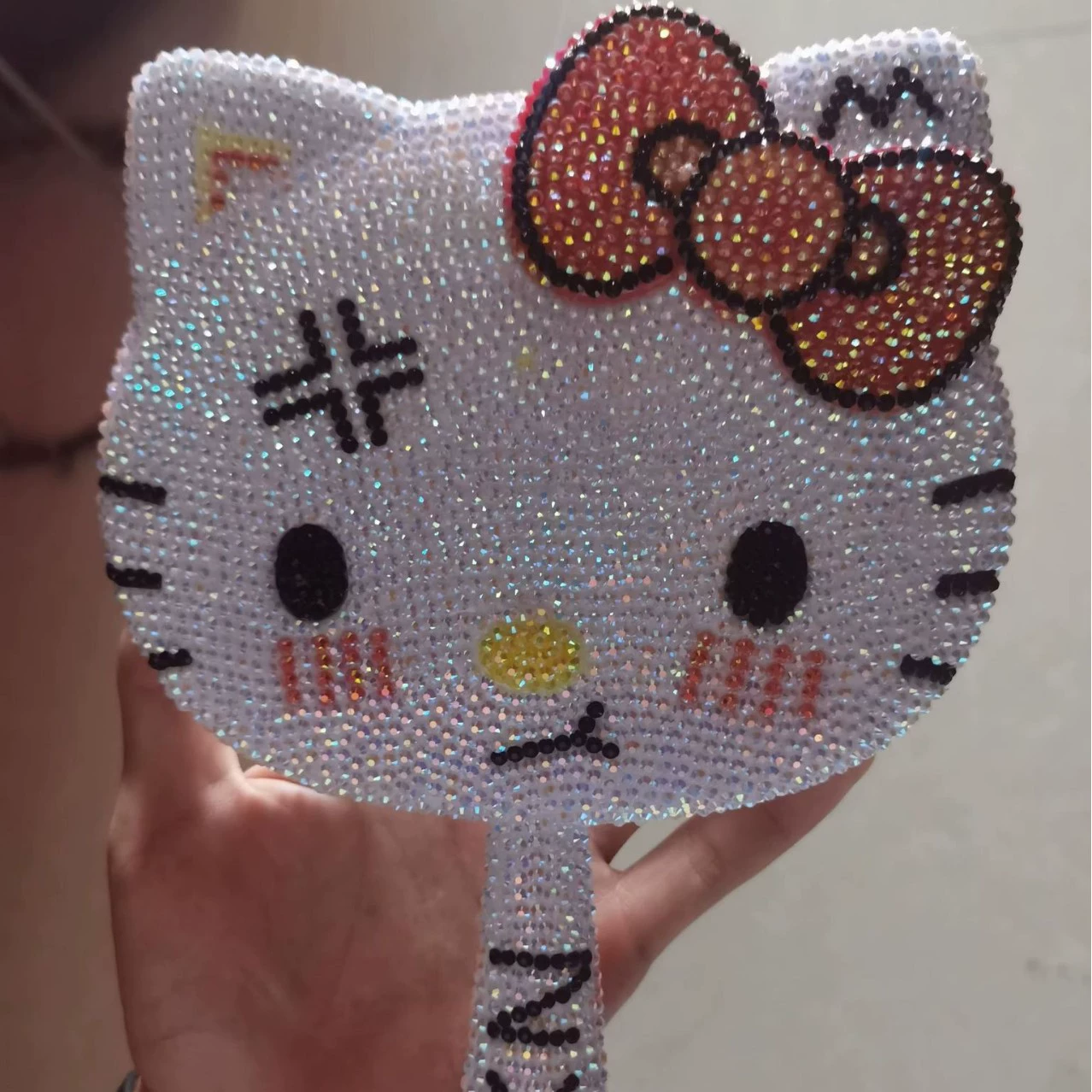 Привет Kitty, ручное зеркальце, DIY, с бриллиантовым обрамлением, подарок на день рождения