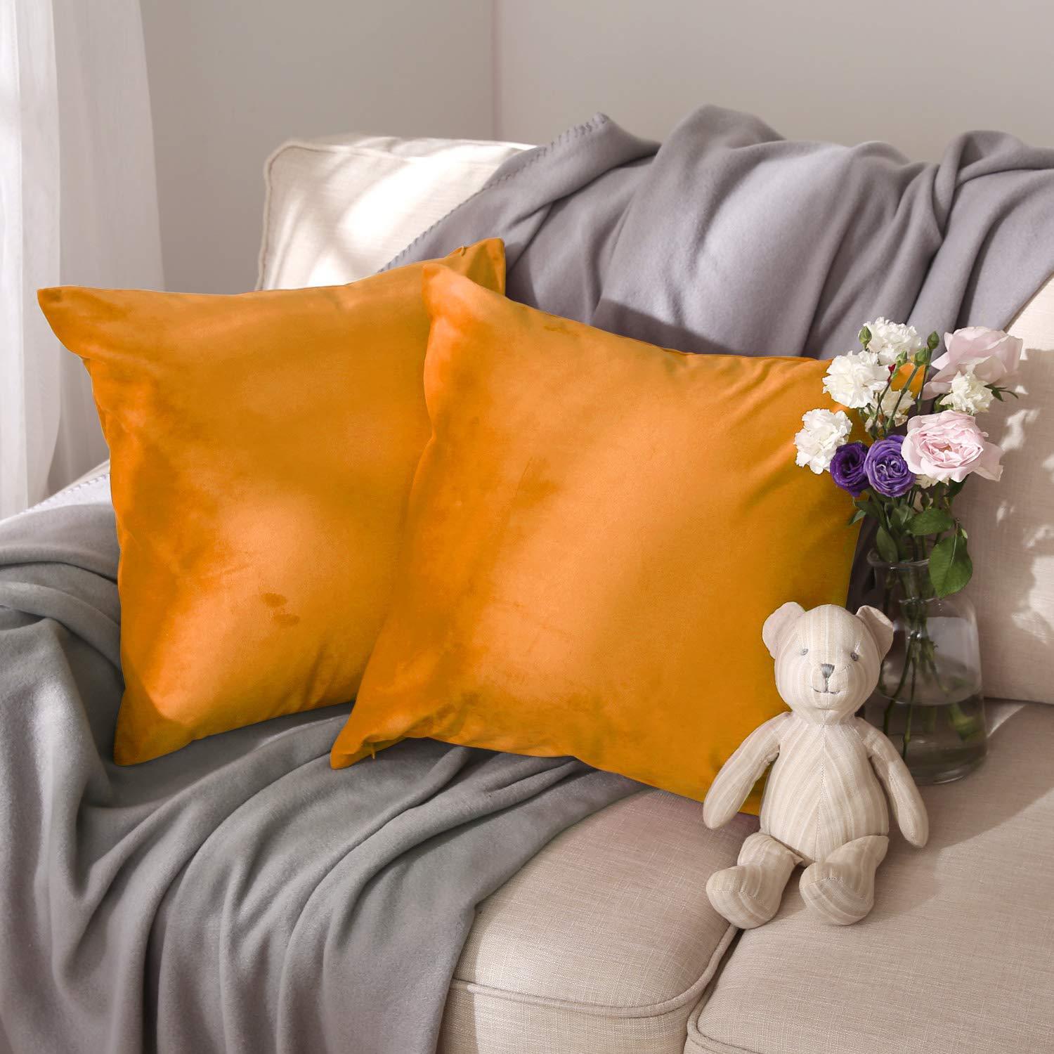Housse de coussin en velours housse de coussin en velours hollandais housse de coussin en tissu lisse en soie douce droite maison_voghion.com