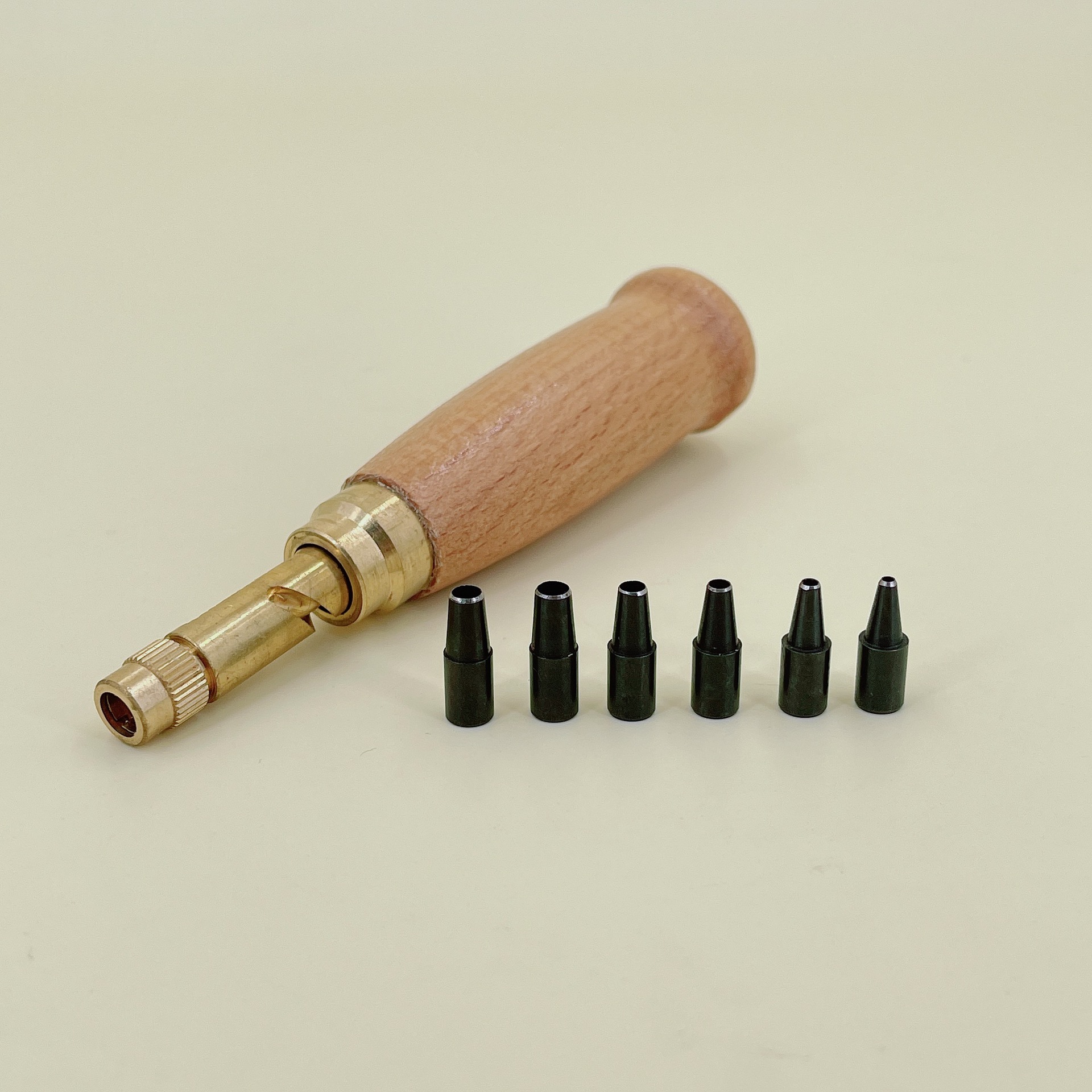 修表工具 木柄旋转皮带打孔器 皮带打孔钳 手表皮带打孔工具