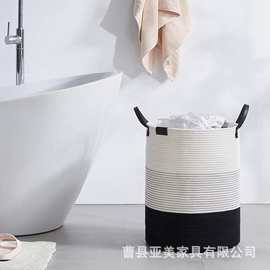 跨境编织收纳篮大容量毛绒玩具儿童积木储物筐装饰花盆篮脏衣篓