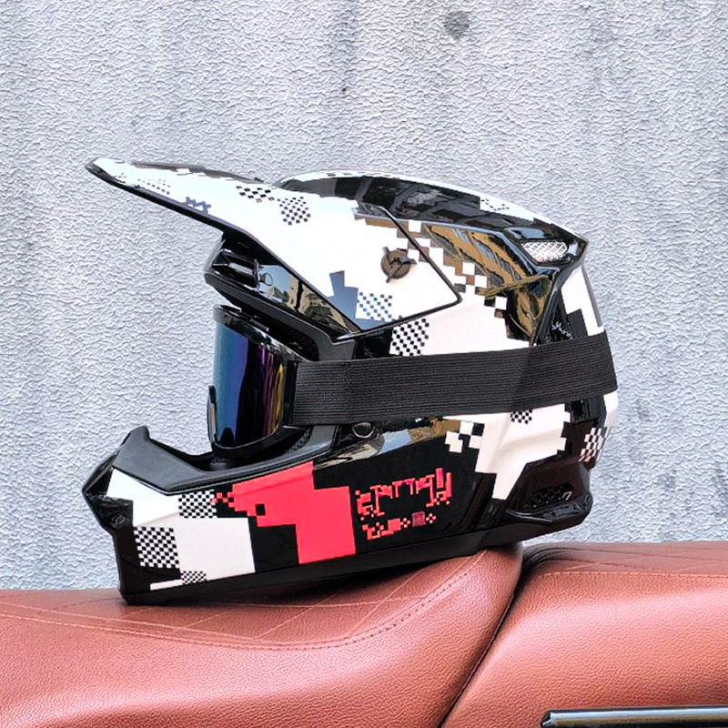 Orz Cross-border todoterreno casco de tres piezas descenso de velocidad carretera forestal bicicleta de montaña casco completo casco de seguridad desmontable juvenil