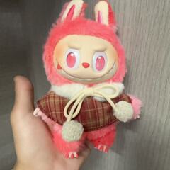 10-20cm秋冬マント公仔毛料人形服子供服格子縞スカートdiyパイルがかわいい