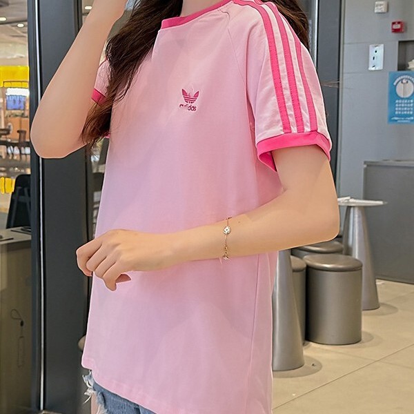 Clover Pure Cotton Short-Sleeved T-Shirt Couple Style Summer Embroidered Sports Loose Versatile Round Neck Casual Top