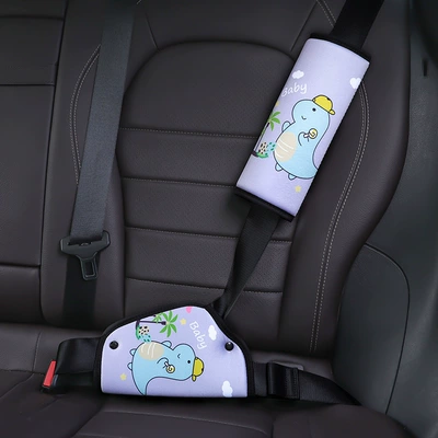 Anti-Neck Strangulation Protective Cover, Seat belt shoulder pad - dinosaur-baby-thick-shoulder-pads-belly-protector